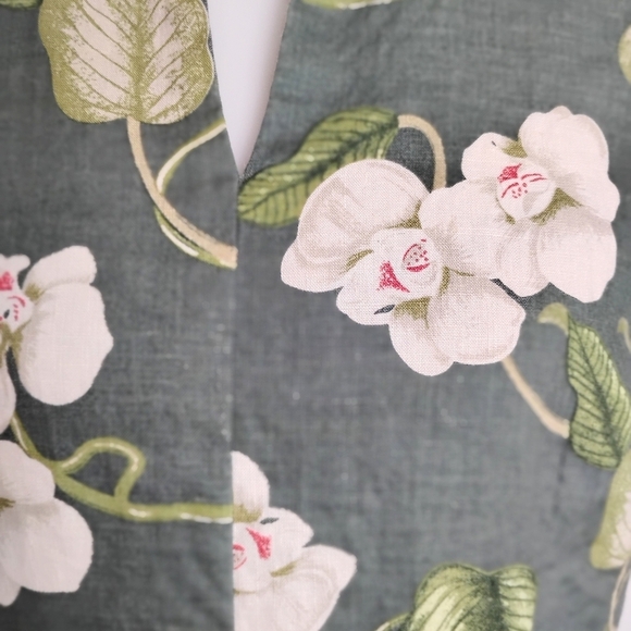 HAWAIIAN LINEN DENDROBIUM MAXI DRESS - Picture 3 of 8